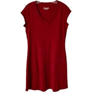 Royal Robbins 100% Cotton Knit A-Line Fitness/Travel Dress - Brick Red - M